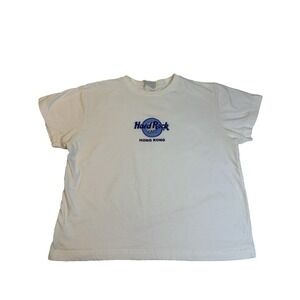 Hard Rock Cafe Hong Kong Logo T-Shirt Medium Womens Vintage 90s‎ Streetwear KC